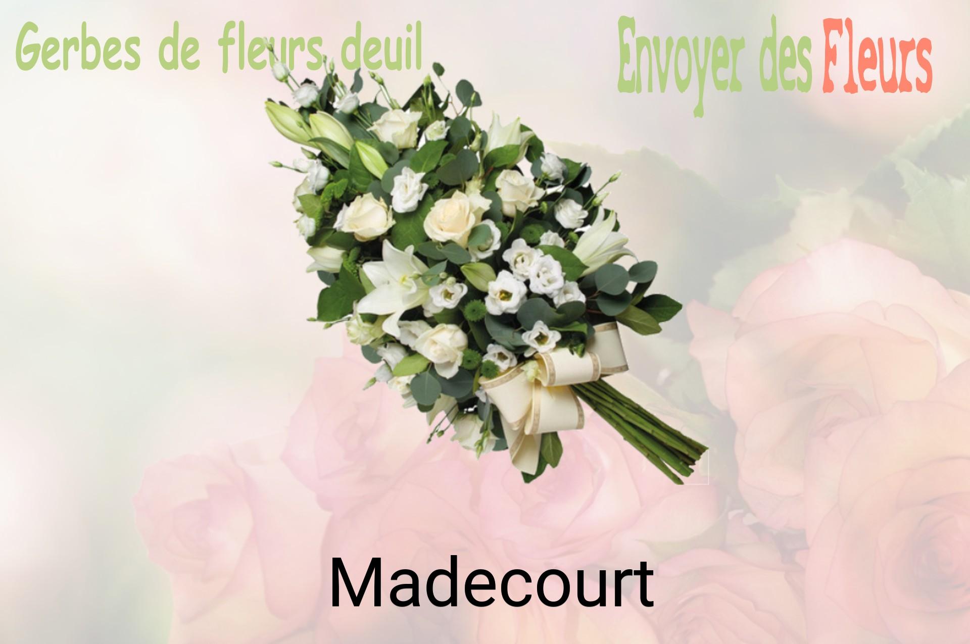 Gerbe de fleurs de deuil livrée à Madecourt